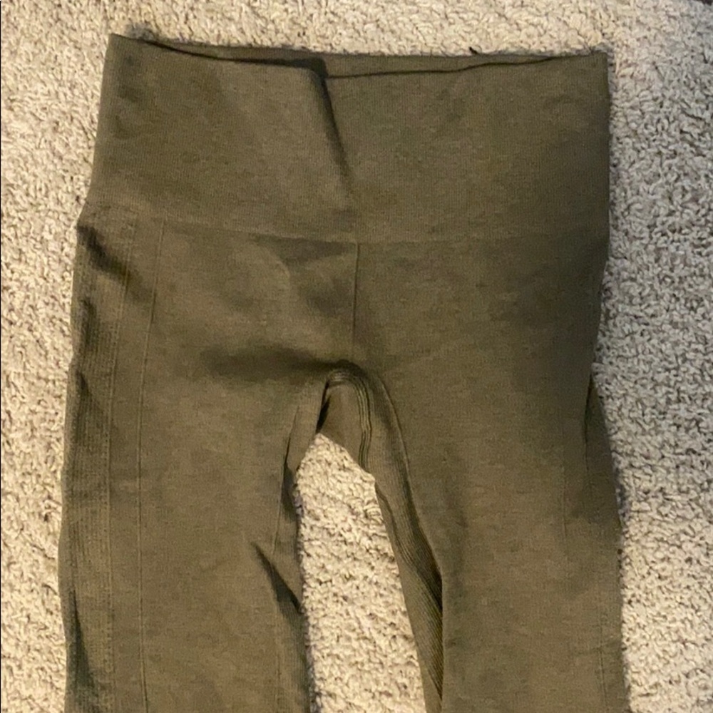 Lululemon Q5 Compression Leggings Olive Green Sz 4 - Picture 2 of 14
